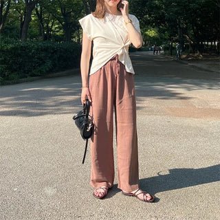 Banding linen pants