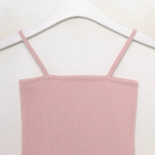 Ribbed square camisole