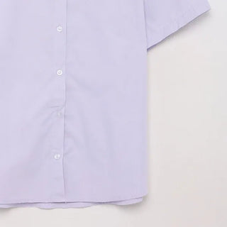 Cotton color short-sleeved shirt