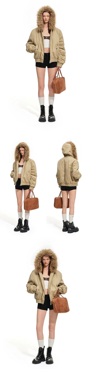 [NOTAWEAR] Straight Mid-waist Stretch Denim  Shorts