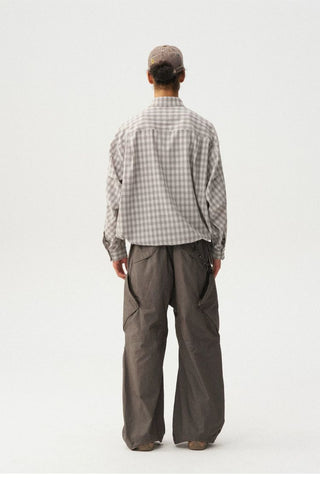 [Monterest] Enzyme Washed Wide Leg Work Pants