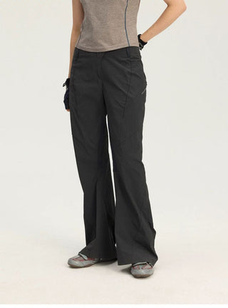 [Monterest] Water-Resistant Textured Flare Pants