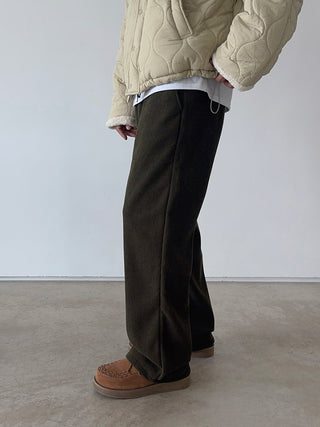 Steady Fleece-Lined Corduroy Wide Pants