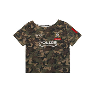 [MASONPRINCE] Camouflage Racing Knit Top