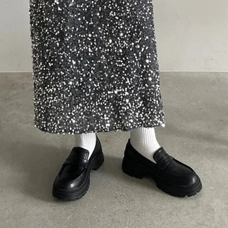Platform penny loafers