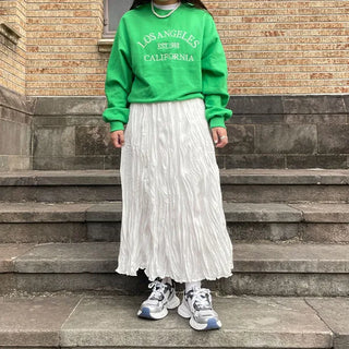 Wrinkle long skirt
