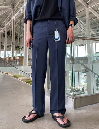 Cool Air Linen Semi-Wide Slacks (3 colors)
