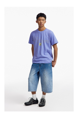 [CONP] Star Washed Crop Denim Pants