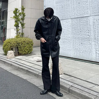 Single Half Leather Jacket