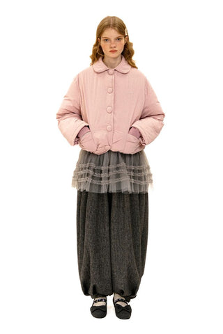 [Moromoro2] Wool Pleated Tapered Wide Pants
