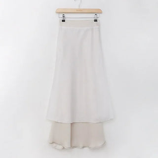 Satin long skirt