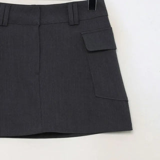 Side pocket mini skirt