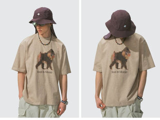 [Monterest] Ink Print Relaxed Fit Crewneck T-Shirt