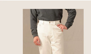 [CULTUM] Washed Cotton Cavalry Twill Straight Pants