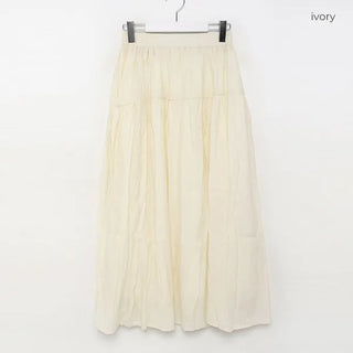 Shirred long skirt