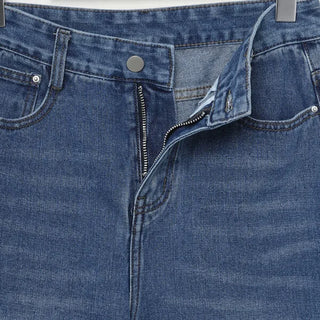 Straight denim pants