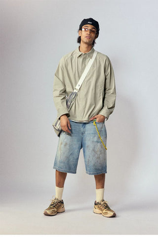 [Monterest] Quick-Dry Relaxed Fit Collared Shirt