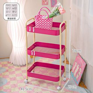 Pink 3-Layer Storage Shelf