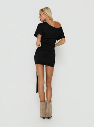 Eastside Girls Off Shoulder Cinched Mini Dress Black