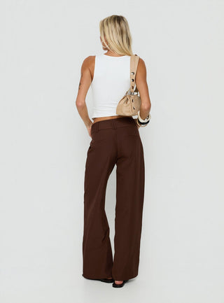 Two Lovers Low Rise Pants Chocolate
