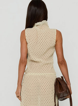 Ford Top Butter / Chocolate Polka Dot