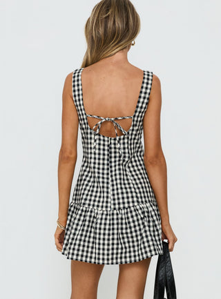 Orivelle Tie Back Playsuit Black / White