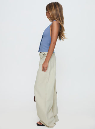Paltrow Mid Rise Wide Leg Cargo Jeans Cream Petite