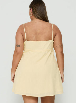 Lunya Mini Dress Lemon Curve