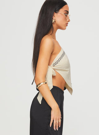 Frankle Top Creamblack