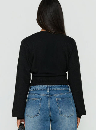 Dawsen Button Down Cardigan Black