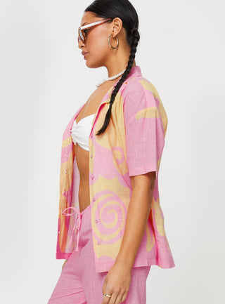 Sollene Top Pink  Yellow