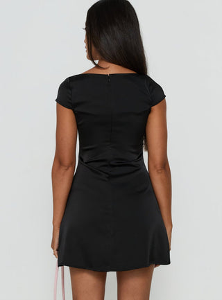 Nobodys Girl Scoop Neck Mini Dress Black