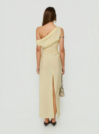 Sweetheart Off Shoulder Maxi Dress Yellow