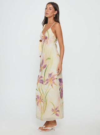 Isakaia Beaded Maxi Dress Floral  Multi