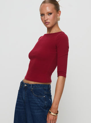 Elaia 34 Sleeve Top Red