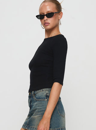 Elaia 34 Sleeve Top Black