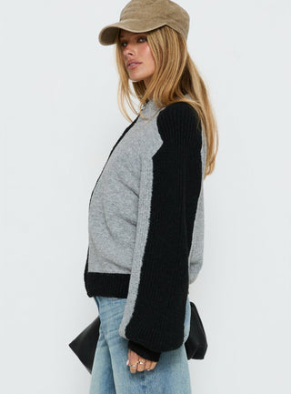 Asrar Jumper Grey  Black