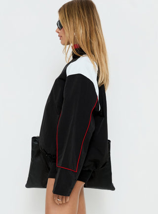 Shoreline Windbreaker Noir  White
