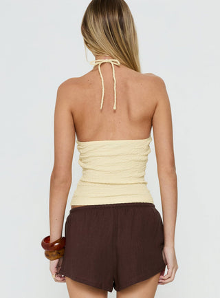 Electric Baby Arrowneck Top Lemon