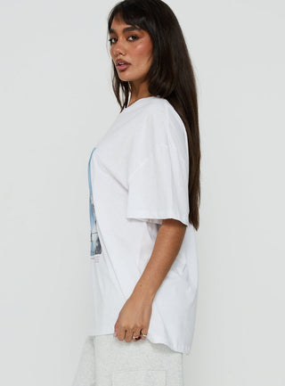 From Elsewhere Oversized Graphic Tee White