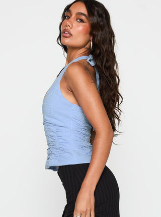 Nataliya Halter Top Blue