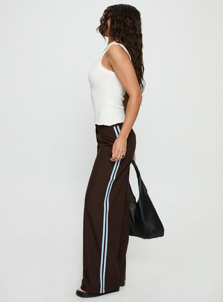 Wendi Tipping Suit Pant Brown  Blue