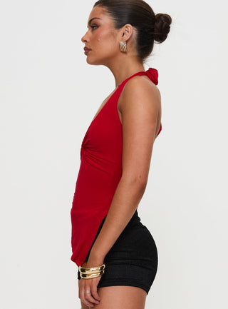 Chilli Halter Top Red