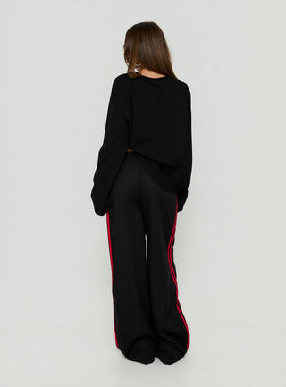 Fielder Sweatpants Black / Red