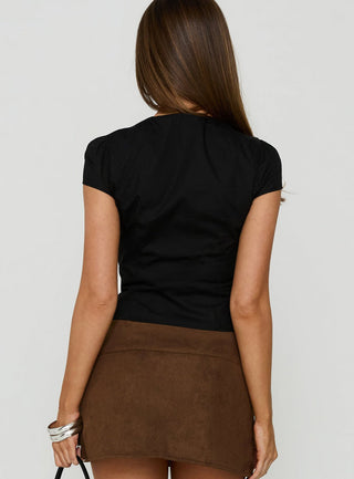 Anastazie Keyhole Top Black