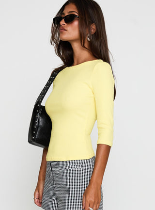 Elaia 34 Sleeve Top Yellow