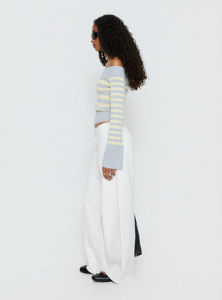 Hereos Mid Rise Baggy Leg Jeans White