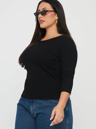 Elaia 34 Sleeve Top Black Curve