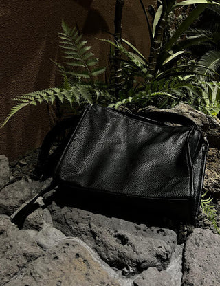 Square leather crossbody bag