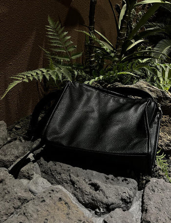 Square leather crossbody bag